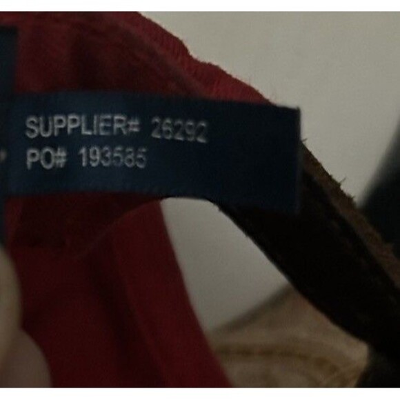 Polo Ralph Lauren Red Adjustable Strap Back Baseball Cap Blue Pony Logo - Picture 8 of 8